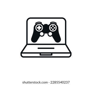 Computer and joystick vector illustration. Player concept.
