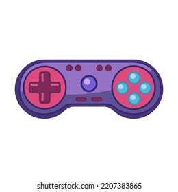 Computer joysticks flat picture. Cartoon video game controllers for playing device isolated vector illustration