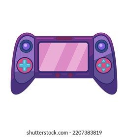 Computer joysticks flaches Bild. Videospielcontroller zum Abspielen von Gerät einzeln Vektorgrafik. Gaming und Unterhaltung