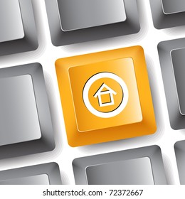 Computer key. Home