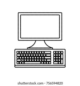 Computer with keyboard