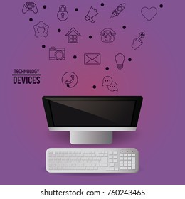 Computer with keyboard