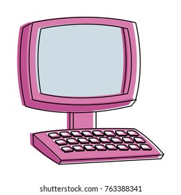 Computer with keyboard