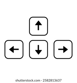 computer keyboard arrow keys simple outline