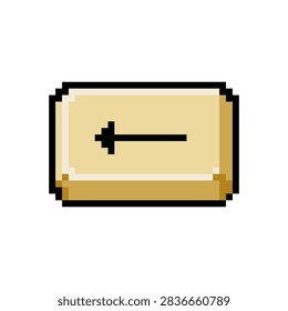 Computer keyboard backspace key pixel