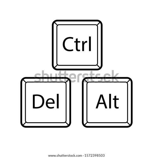Computer Keyboard Button Combination Ctrl Alt Stock Vector Royalty