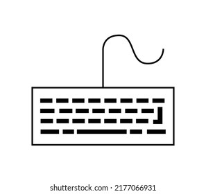 computer keyboard button layout template with letters for graphic use, vector illustration eps 10