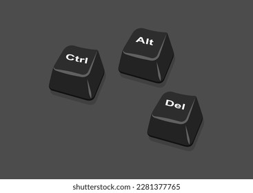 Computer Keyboard Buttons Clipart Vector