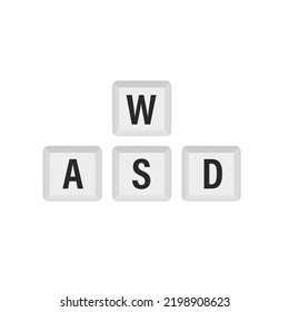Computer keyboard buttons. Desktop interface. web icon. Vector illustration
