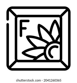 computer keyboard buttons drawing line icon vector. computer keyboard buttons drawing sign. isolated contour symbol black illustration