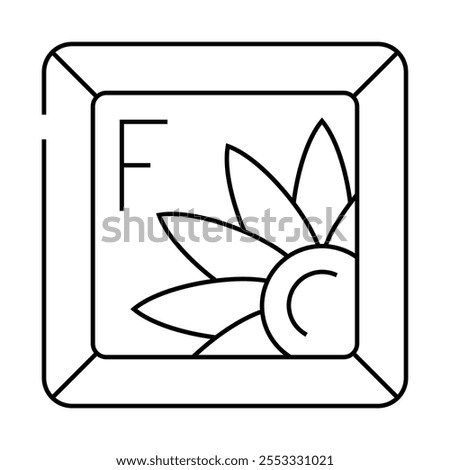 computer keyboard buttons drawing line icon vector. computer keyboard buttons drawing sign. isolated contour symbol black illustration