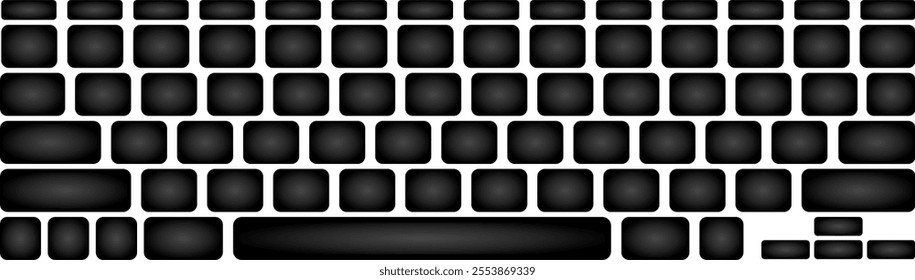 Computer keyboard and buttons vector