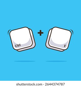 Computer keyboard combination shortcut Ctrl Z icon, button, symbol fast typing technology illustration. Work efficient innovation on computer typing