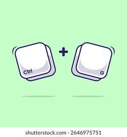 Computer keyboard combination shortcut Ctrl Z icon, button, symbol fast typing technology illustration. Work efficient innovation on computer typing