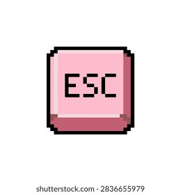 Computer keyboard escape key pixel