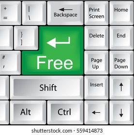 Computer Keyboard with Free - Business Concept