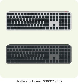 Computer Keyboard, Gaming Keyboard illustration vector, line art eps