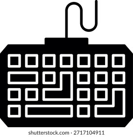 Design do ícone de estilo de glifos do teclado do computador