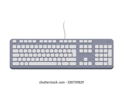 Computer Keyboard Grey Color Vector Flat Stock Vector (Royalty Free ...