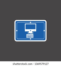 computer and keyboard icon