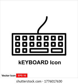 Computer Keyboard Icon Design. keyboard icon vector sign isolated for graphic and web design.