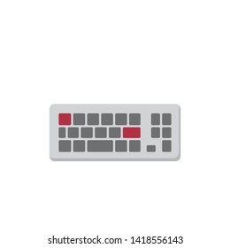 Computer keyboard icon flat line symbol. Premium quality isolated keypad element in trendy style