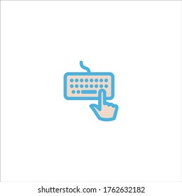 computer keyboard icon flat vector logo design trendy illustration signage symbol graphic simple