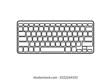 Computer keyboard icon illustration. Vector illustration design.