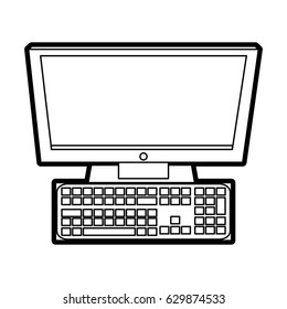 computer with keyboard  icon image 