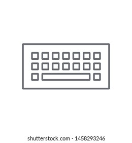 Computer keyboard icon isolated on white background. Keyboard symbol modern simple vector icon for website design, mobile app, ui. Vector Illustration