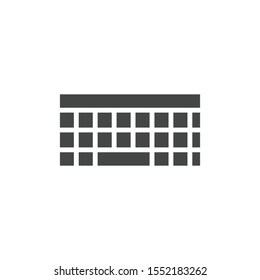 Computer keyboard icon isolated on white background. Keypad symbol modern, simple, vector, icon for website design, mobile app, ui. Vector Illustration