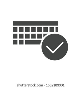 Computer keyboard icon isolated on white background. Keypad symbol modern, simple, vector, icon for website design, mobile app, ui. Vector Illustration