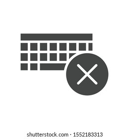Computer keyboard icon isolated on white background. Keypad symbol modern, simple, vector, icon for website design, mobile app, ui. Vector Illustration