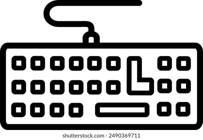 Computer keyboard icon.. PC keyboard icon. Replaceable vector design.