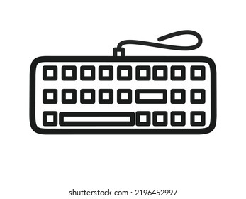 computer keyboard icon with simple design.keyboard icon