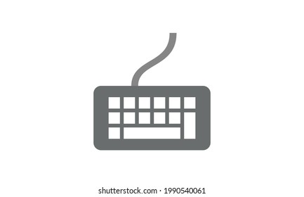 Computer keyboard icon simple style vector image
