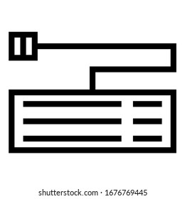 Símbolo del icono del teclado del equipo. Estilo de esquema