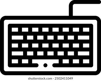 computer keyboard icon. Thin Linear Style Design Isolated On White Background