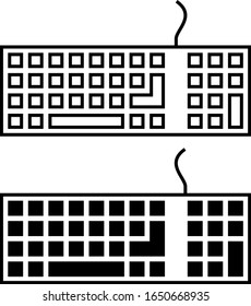 Computer Keyboard Icon Vector  art Illustration