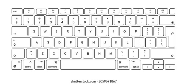 Computer keyboard icon. Vector EPS 10. Isolated on white background.