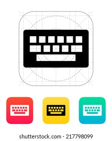 Computer keyboard icon. Vector illustration.