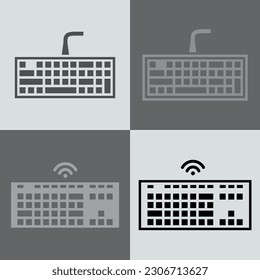 Computer keyboard icon. Vector illustration.