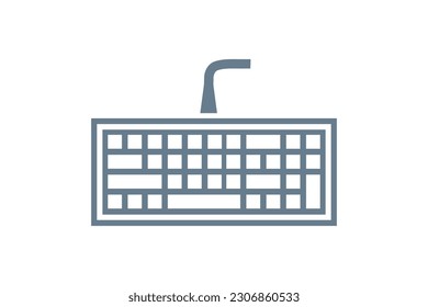 Computer keyboard icon. Vector illustration.