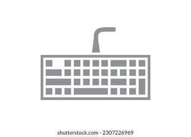 Computer keyboard icon. Vector illustration.