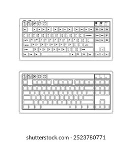 Computer keyboard icon vector illustration template 
