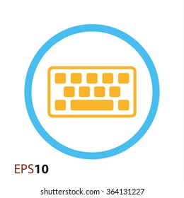 Computer keyboard icon for web and mobile