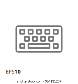 Computer keyboard icon for web and mobile