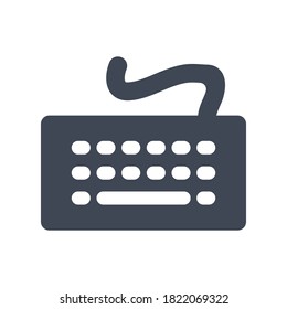 Computer keyboard icon.typing,device (vector illustration)