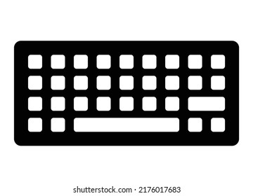 Computer keyboard input device flat vector icon for apps and software