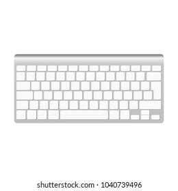  Computer keyboard isolate on white background. Vector illustration.
